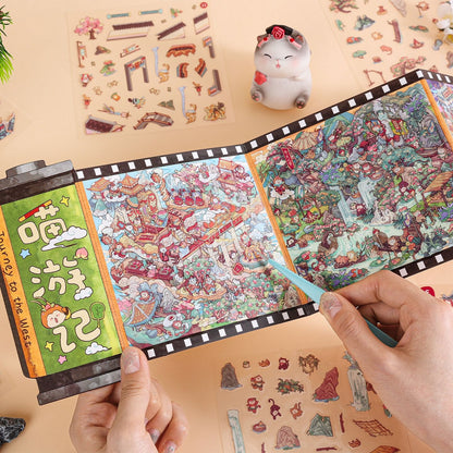 Feline Classics 3D Sticker | 2 Cute Miniature Scenes