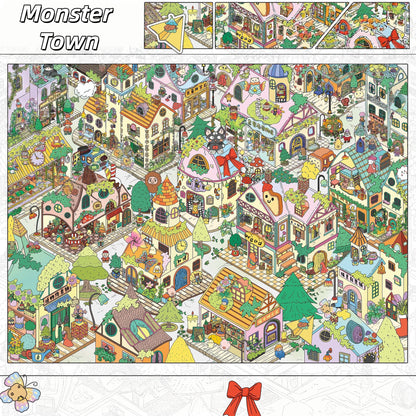 Curious Corners 3D Sticker | 4 Cute Miniature Scenes