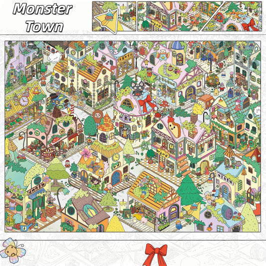 Curious Corners 3D Sticker | 4 Cute Miniature Scenes