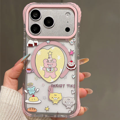 Heart Dessert Bear Magnetic Acrylic Phone Case