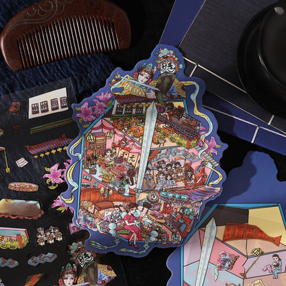 Endless Grotesque 3D Sticker | 4 Cute Miniature Scenes