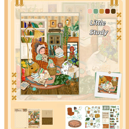 Little House 3D Sticker | 4 Cute Miniature Scenes