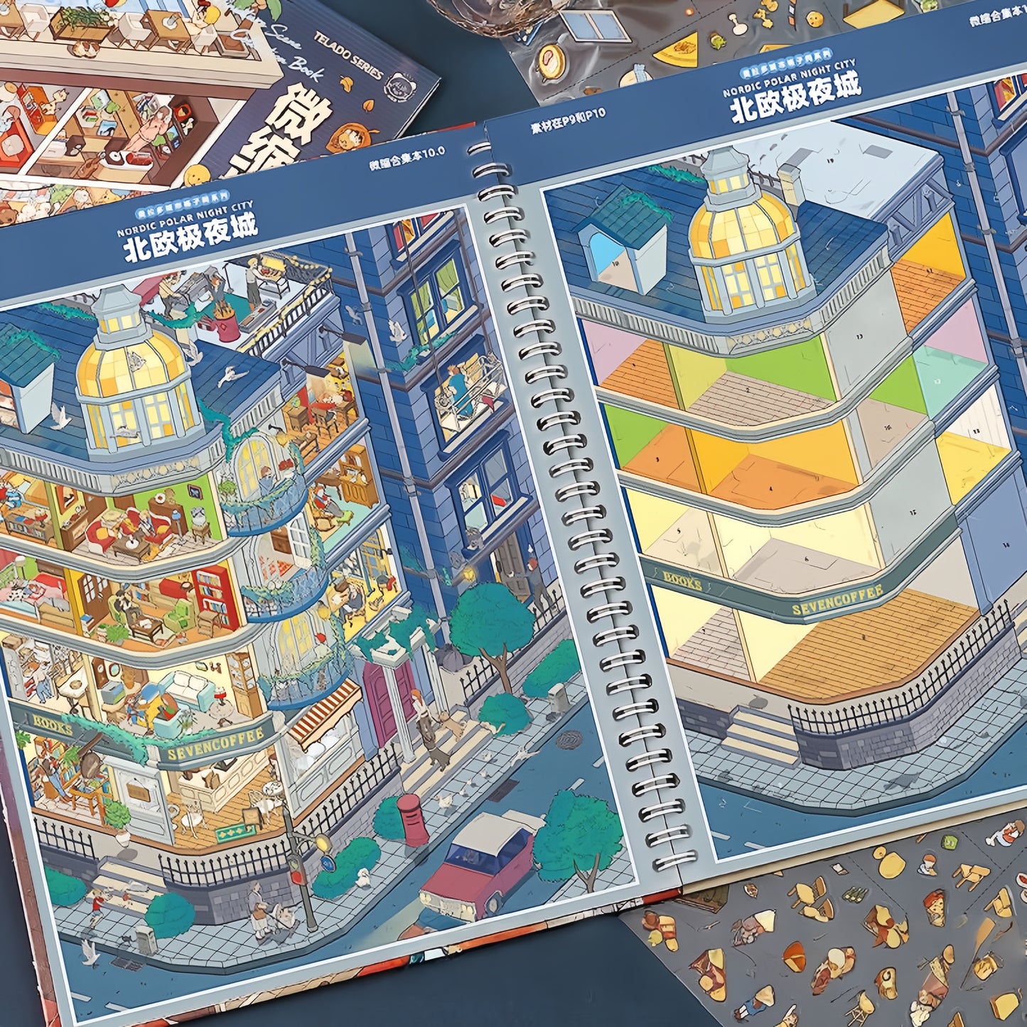 Urban Cubicles 3D Sticker Book