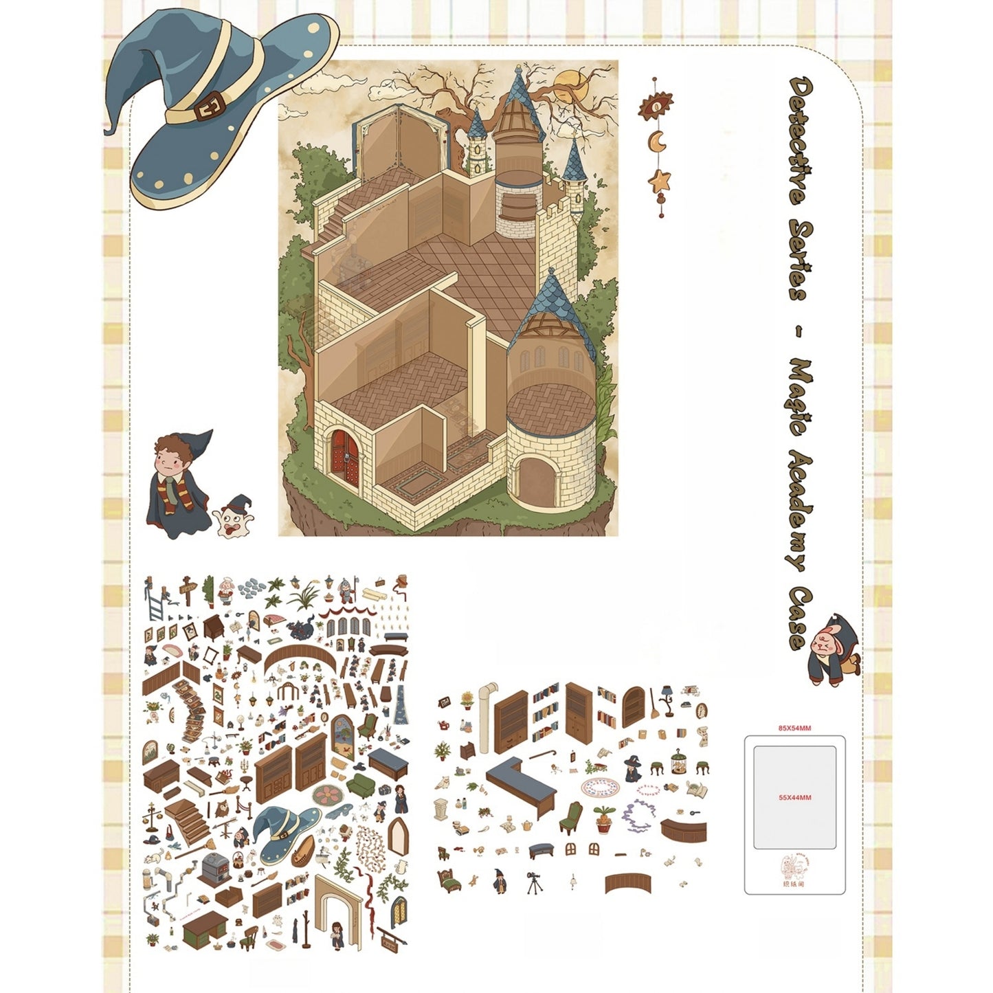 The Detective Series 3D Sticker | 2 Cute Miniature Scenes