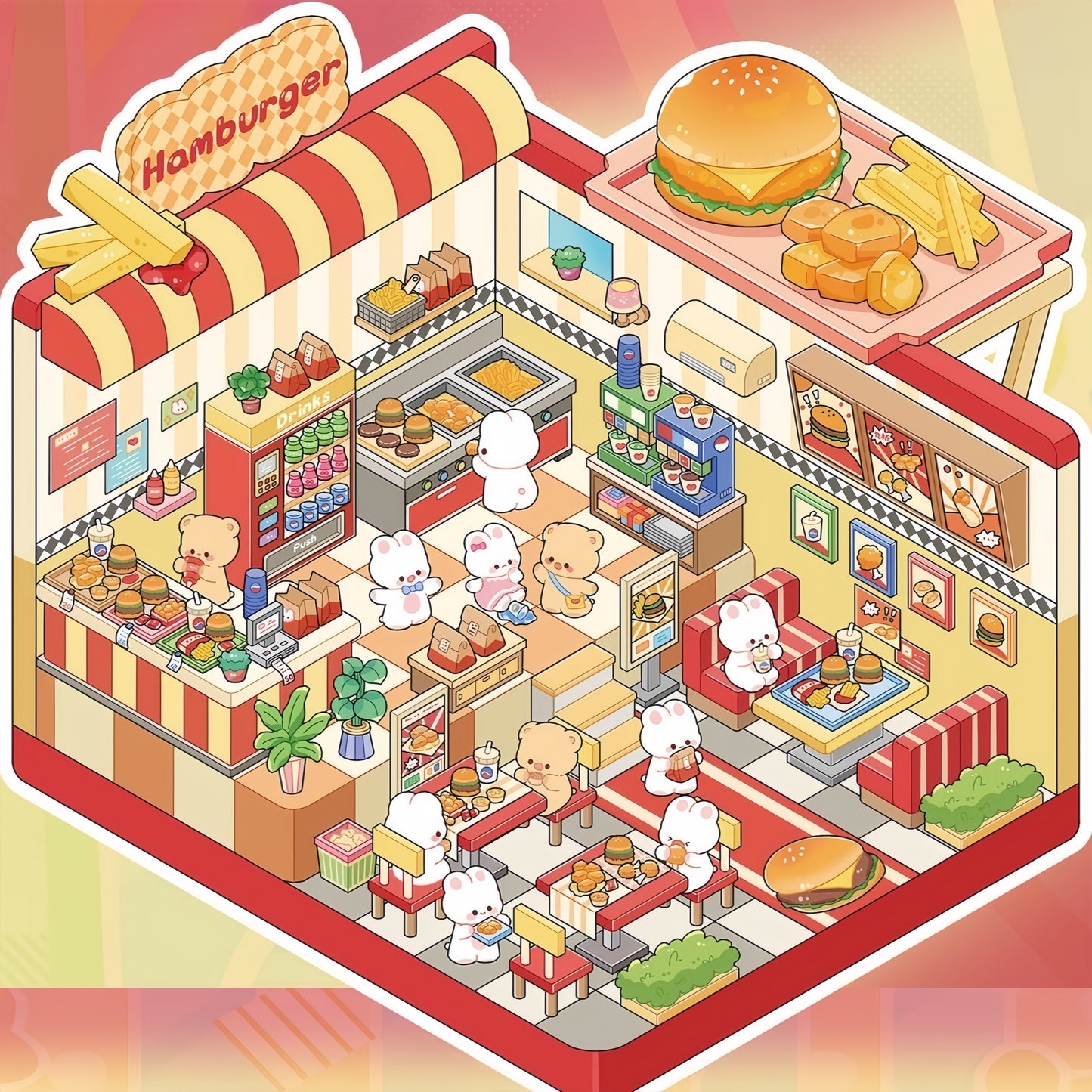 Dream Shop 3D Sticker Book