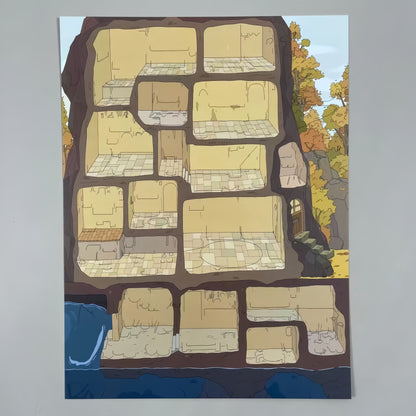 Grid House 3D Sticker
