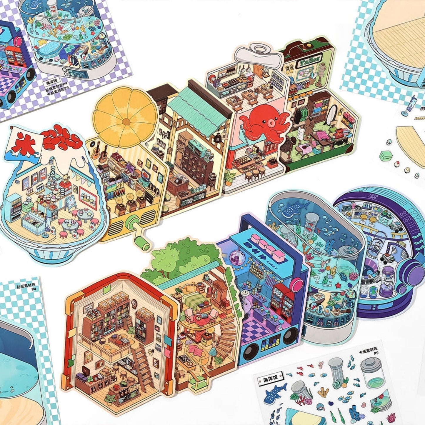 Little Corners 3D Sticker | 10 Cute Miniature Scenes