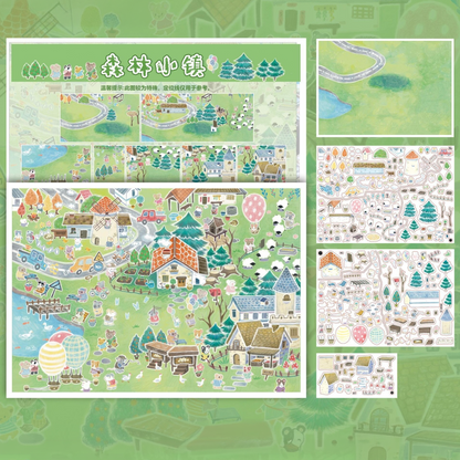 Shade & Shine 3D Sticker | 4 Cute Miniature Scenes