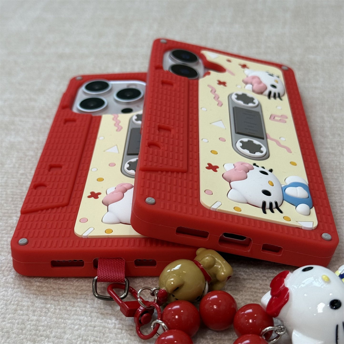 Cute Kitten Cassette Tape Silicone Phone Case