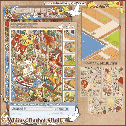 Small Town, Small Moment 3D Sticker | 4 Cute Miniature Scenes
