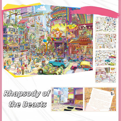 Pastry & Paws 3D Sticker | 2 Cute Miniature Scenes