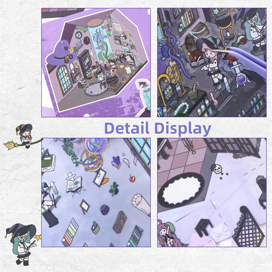 Spooky Fairy Tale 3D Sticker | 2 Cute Miniature Scenes