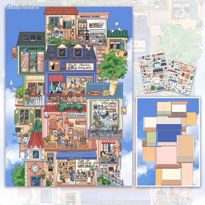 Daylight Dreams 3D Sticker | 4 Cute Miniature Scenes