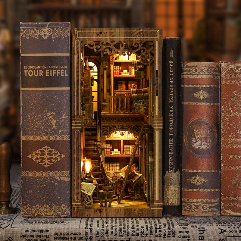 Antique Book Collector's Room DIY Miniature House - English Instructions