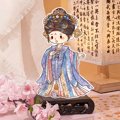 Chinese Costume Restoration 3D Sticker | 4 Cute Miniature Scenes