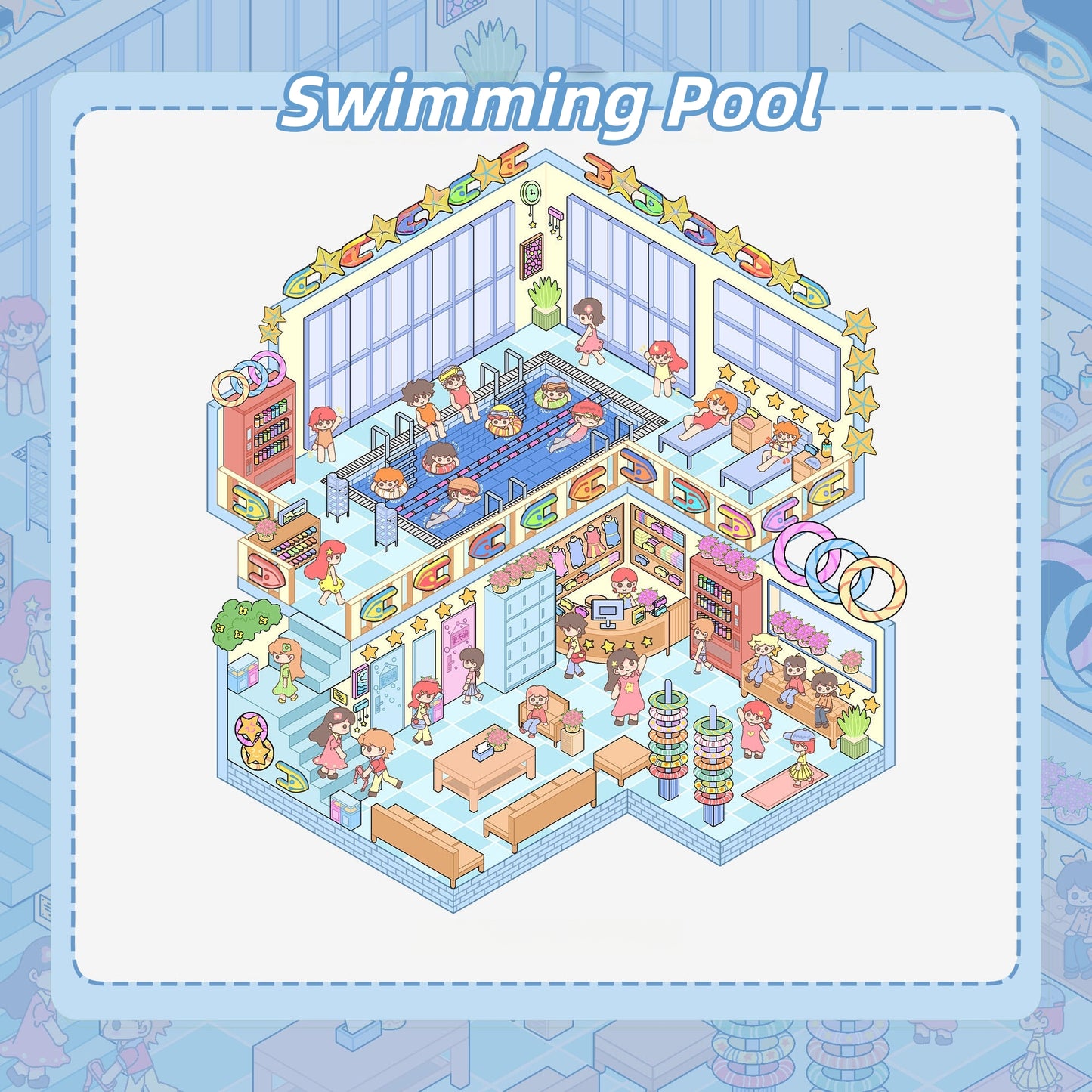 Summer Sports 3D Sticker | 2 Cute Miniature Scenes