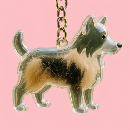 Puppy Kitty Hair Pendant Key Chain