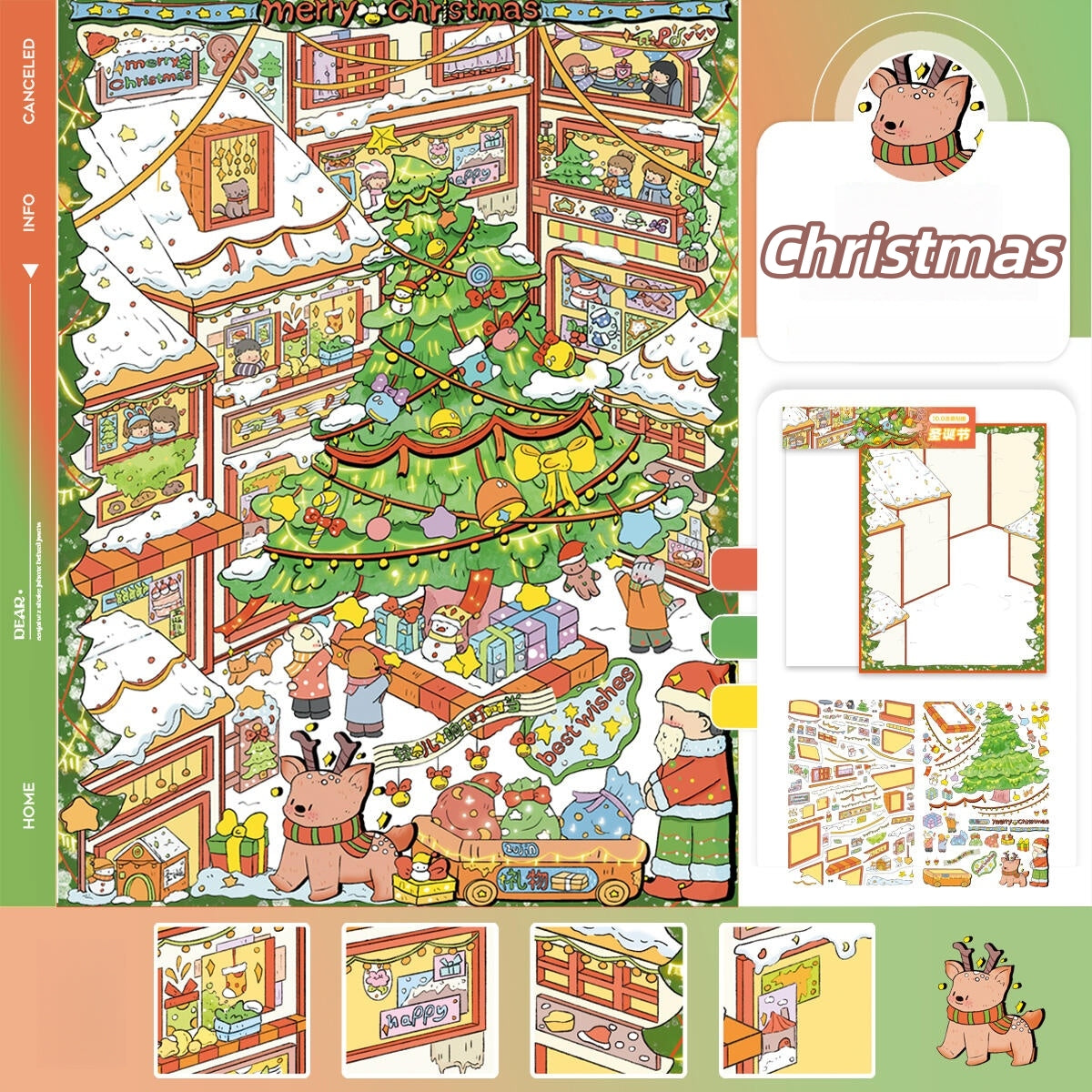 Paperfairy Tale 3D Sticker | 4 Cute Miniature Scenes