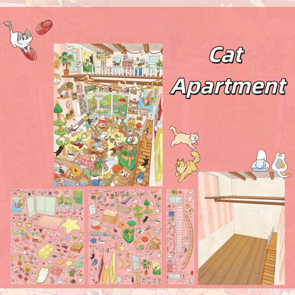 Whimsical Life 3D Sticker | 3 Cute Miniature Scenes