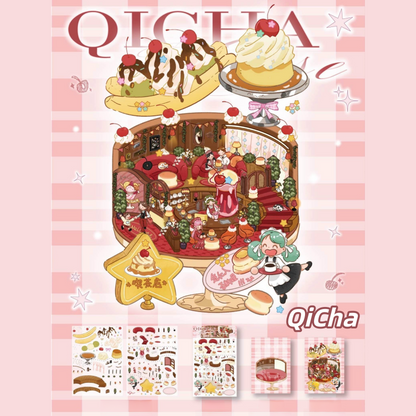 Light and Songs 3D Sticker | 4 Cute Miniature Scenes