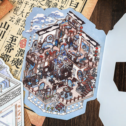 Flip Building 3D Sticker | 6 Cute Miniature Scene