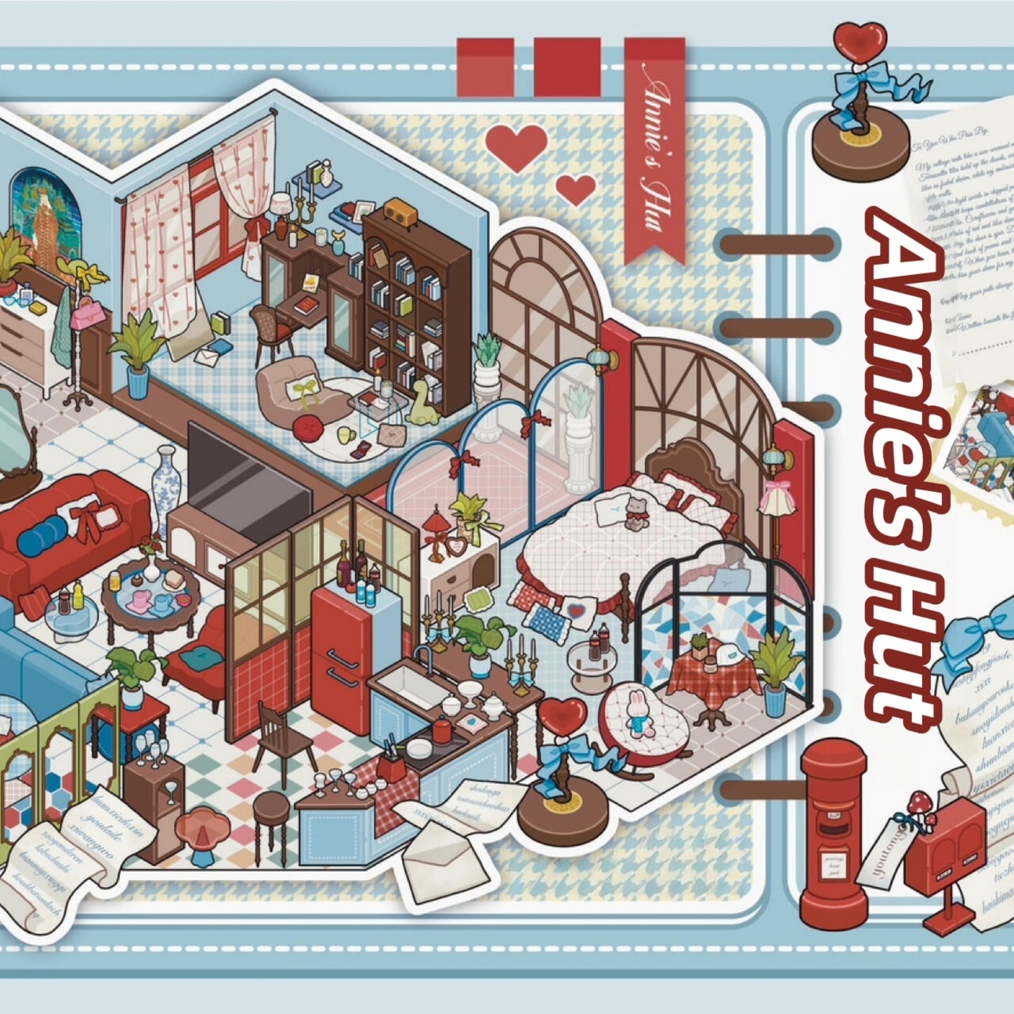 Fantasy Home 3D Sticker | 5 Cute Miniature Scenes