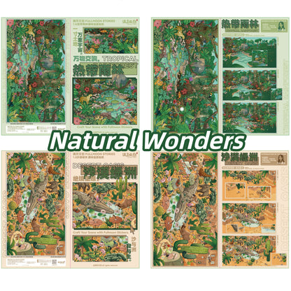 Natural Wonders 3D Sticker | 2 Cute Miniature Scenes