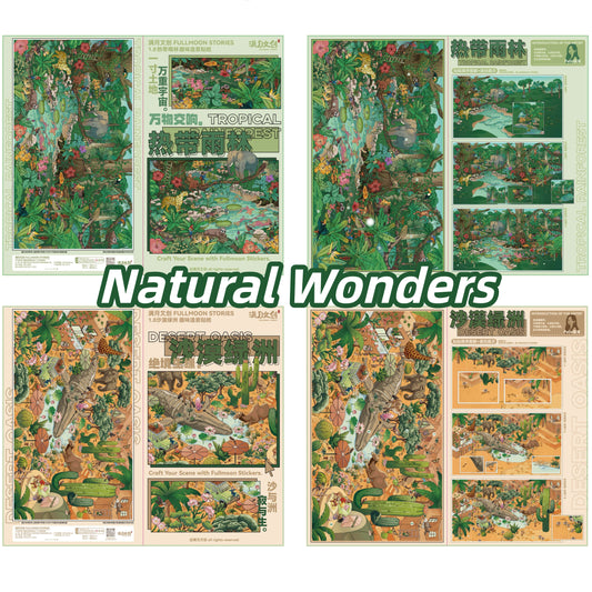 Natural Wonders 3D Sticker | 2 Cute Miniature Scenes