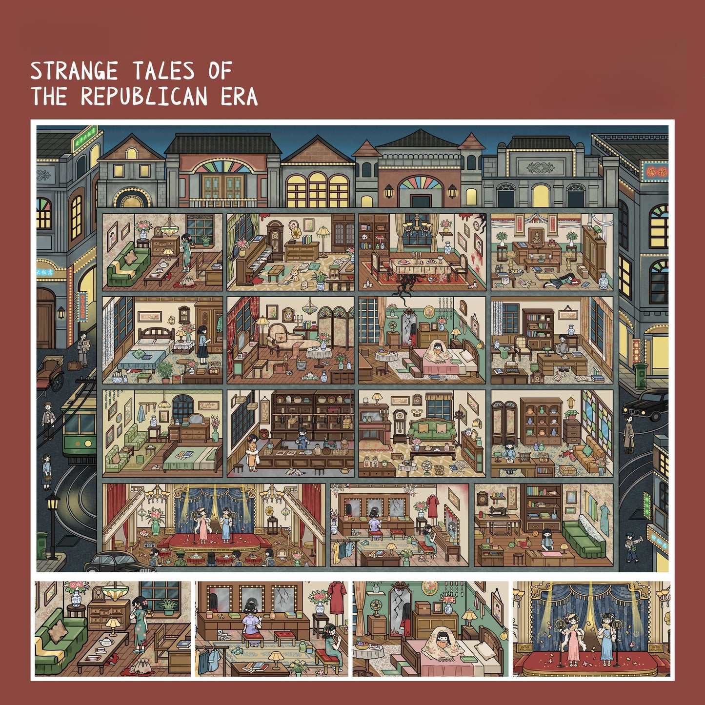 Castle Mysteries 3D Sticker | 2 Cute Miniature Scenes