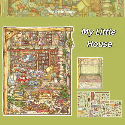 Dreamy Lanes 3D Sticker | 4 Cute Miniature Scenes