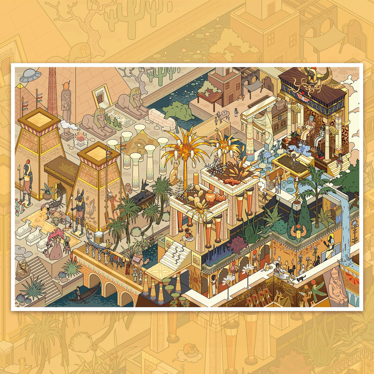 Civilizations of Old 3D Sticker | 3 Cute Miniature Scenes