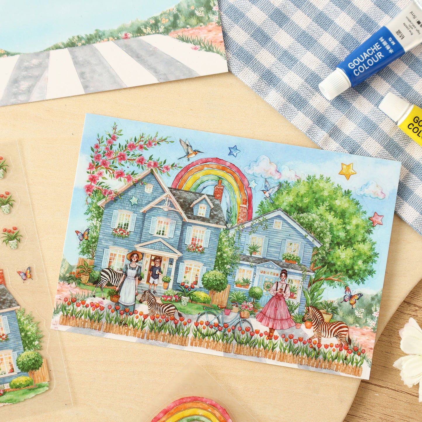 Breath of Blossoms 3D Sticker | 4 Cute Miniature Scenes