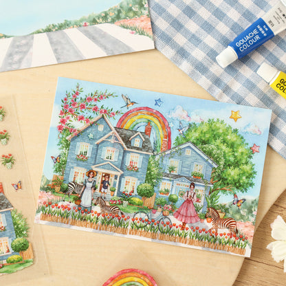 Breath of Blossoms 3D Sticker | 4 Cute Miniature Scenes