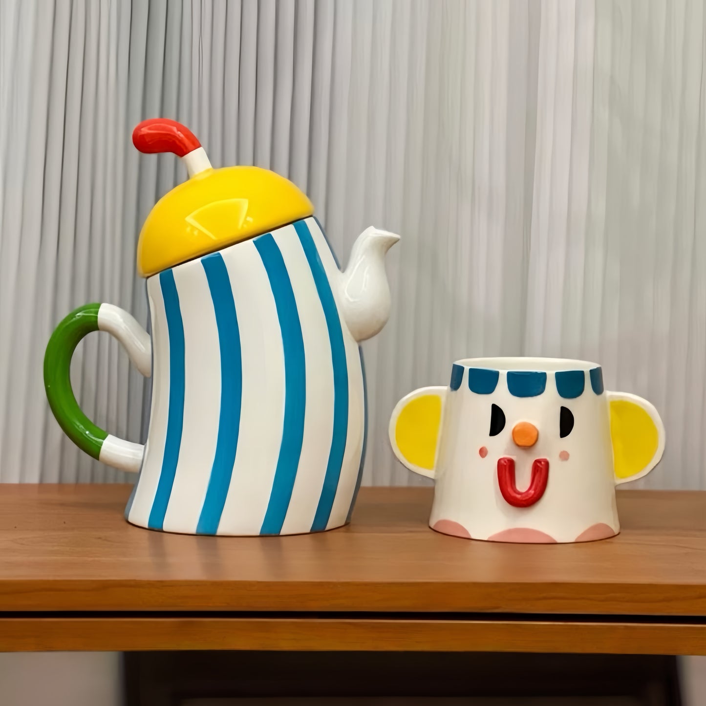 Hands-on-Hips Ceramic Teapot Water Pitcher