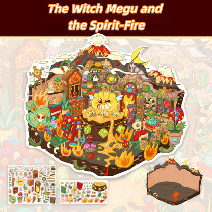 Witch's Life 3D Sticker | 3 Cute Miniature Scenes