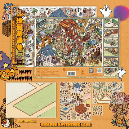 Festival Celebration 3D Sticker | 2 Cute Miniature Scenes