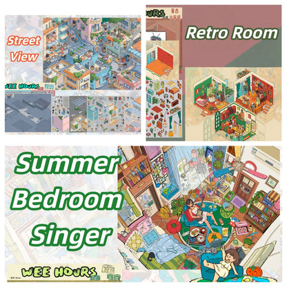 Leisure Life 3D Sticker | 5 Cute Miniature Scenes
