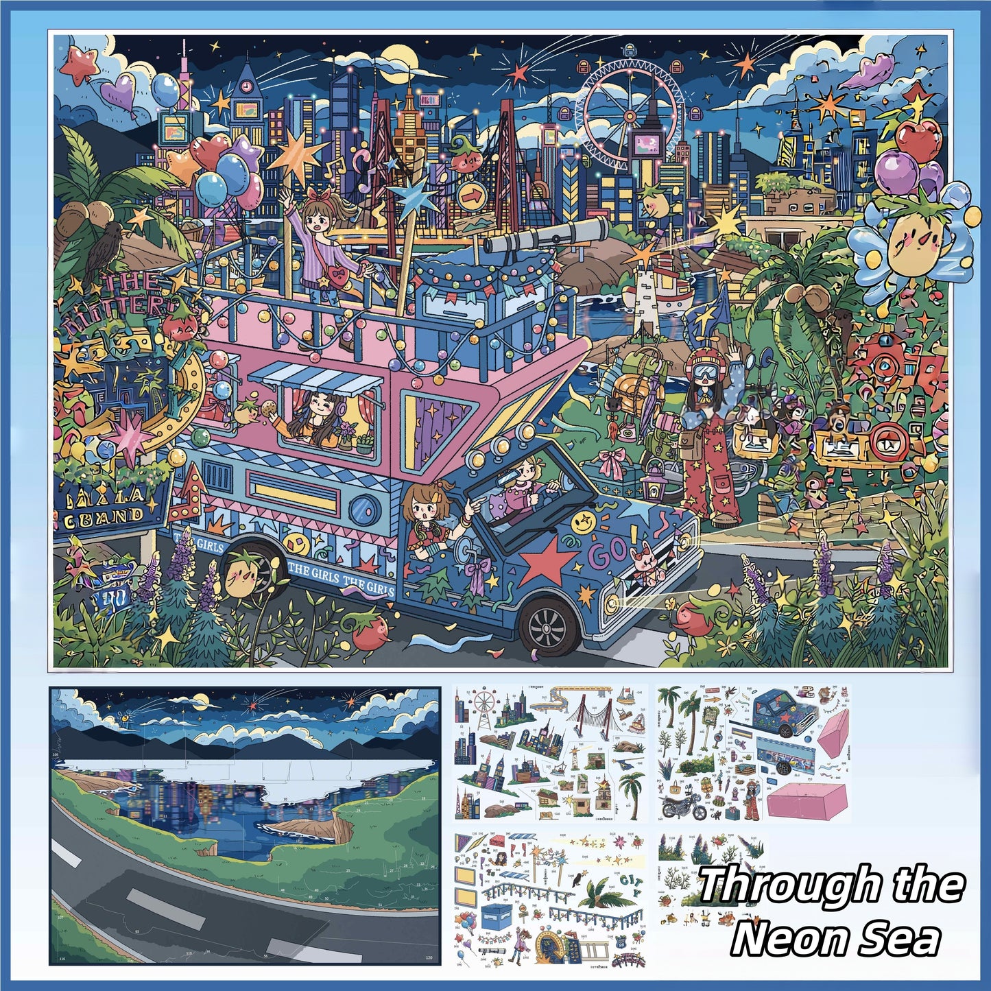 Journeys Beyond 3D Sticker | 4 Cute Miniature Scenes