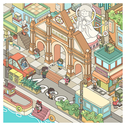 Roadtrip in China 3D Sticker | 6 Cute Miniature Scenes