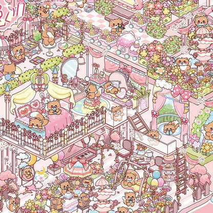 Mystic Dwellings 3D Sticker | 4 Cute Miniature Sticker
