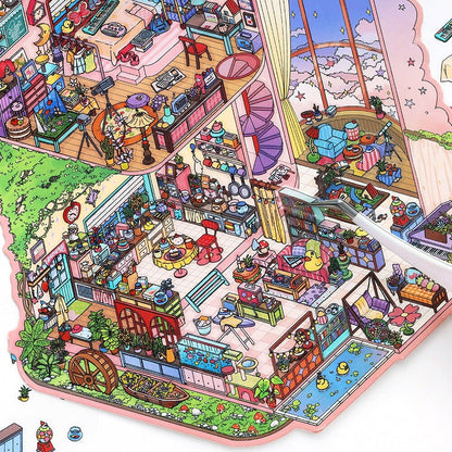 Dream Home 3D Sticker | 2 Cute Miniature Scenes