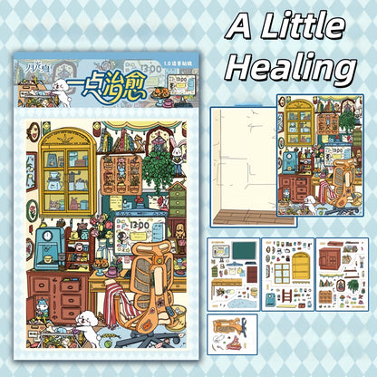 Daily Joys 3D Sticker | 4 Cute Miniature Scenes
