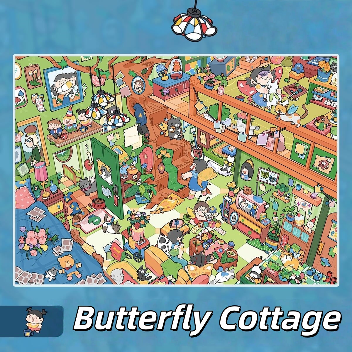 Small Town Stories 3D Sticker | 5 Cute Miniature Scenes