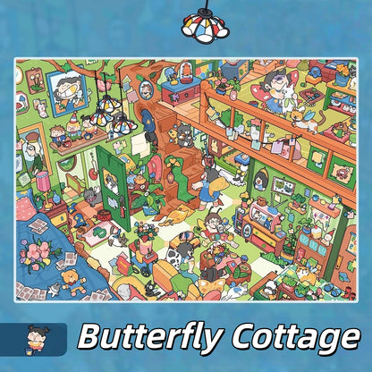 Small Town Stories 3D Sticker | 5 Cute Miniature Scenes
