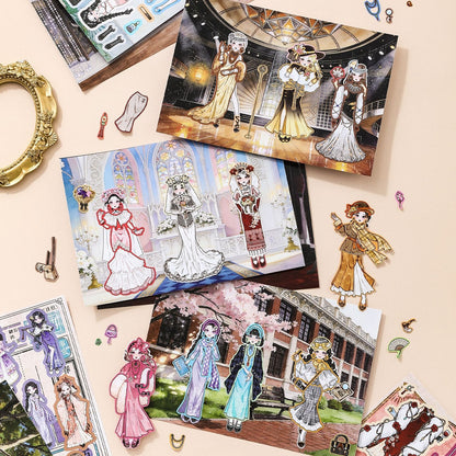 Peerless Elegance Dress Up 3D Sticker Book