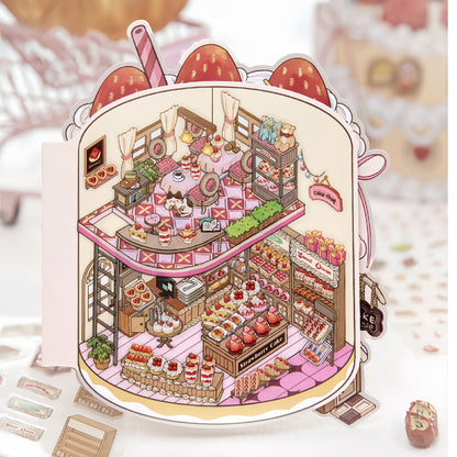 Restaurant Series 3D Sticker | 2 Cute Miniature Scenes