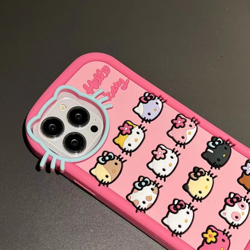 Pink Cat Silicone Phone Case