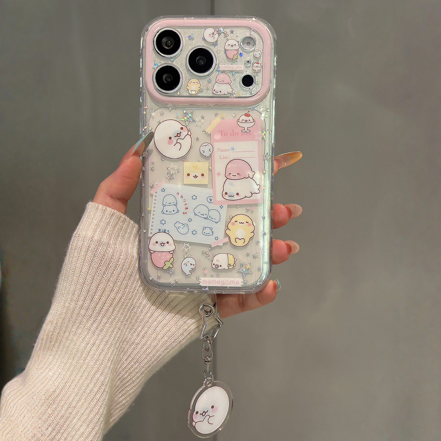 Strawberry Baby Seal Sticky Note Acrylic Phone Case