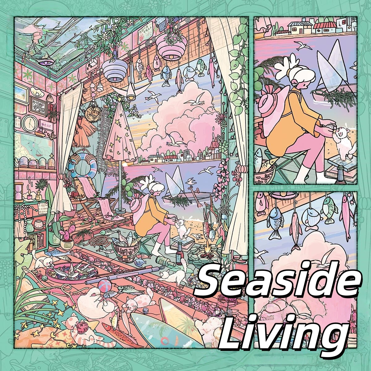 Whimsical Life 3D Sticker | 5 Cute Miniature Scenes