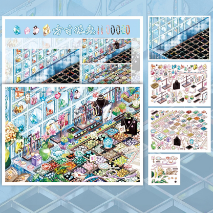 Shade & Shine 3D Sticker | 4 Cute Miniature Scenes
